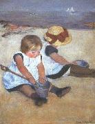 Mary Cassatt Children on the Beach oil